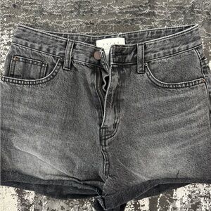 Gray Denim Shorts